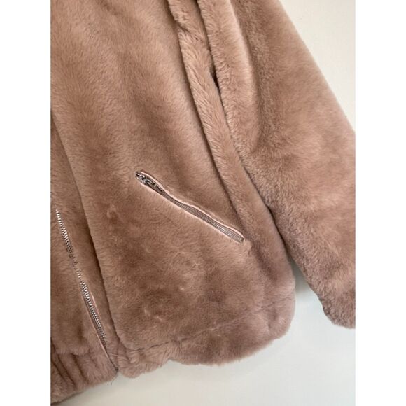 Blank NYC Faux Fur Coat Jacket with pockets Women's 3XL Neutral Cozy F60 - Picture 8 of 16